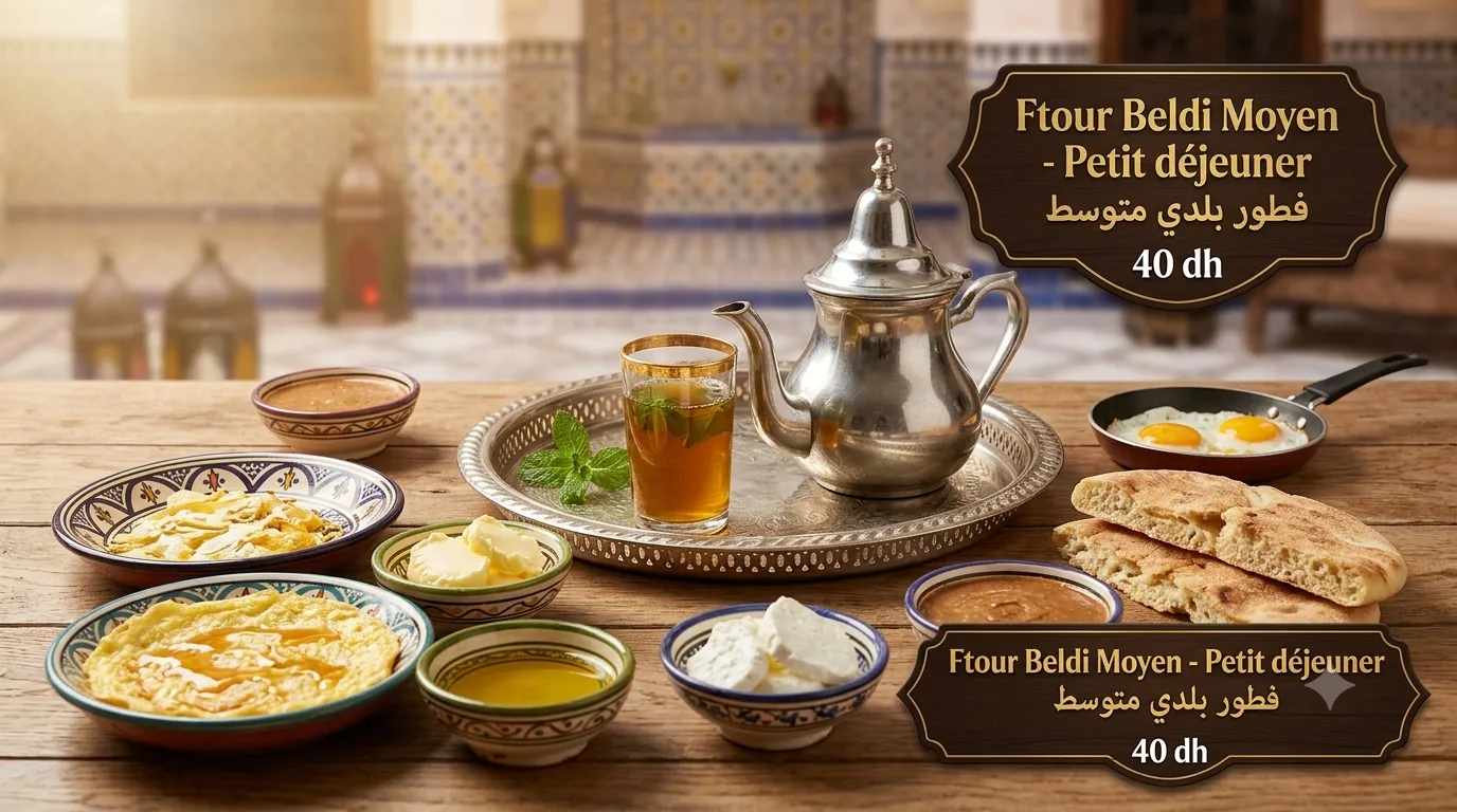 Ftour beldi Theire moyen