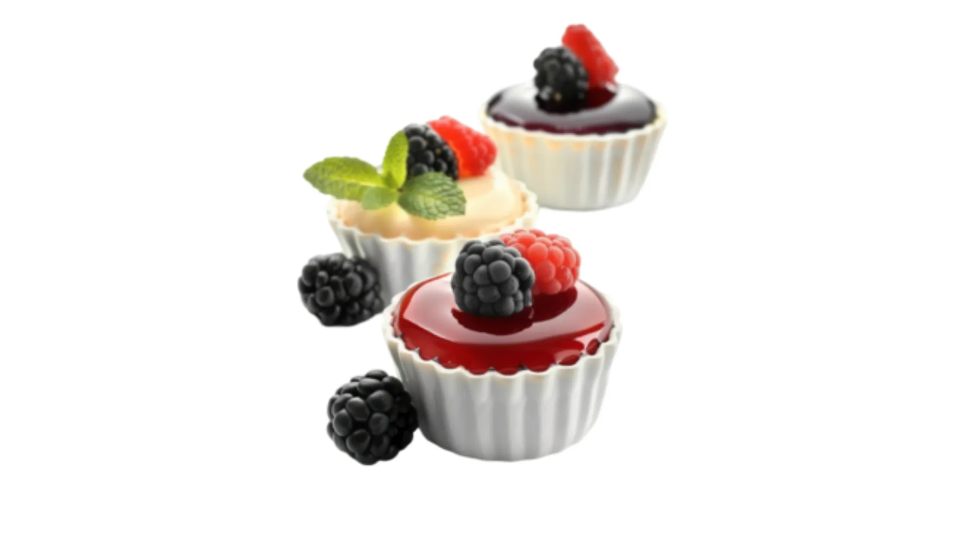 Trío de panna cotta