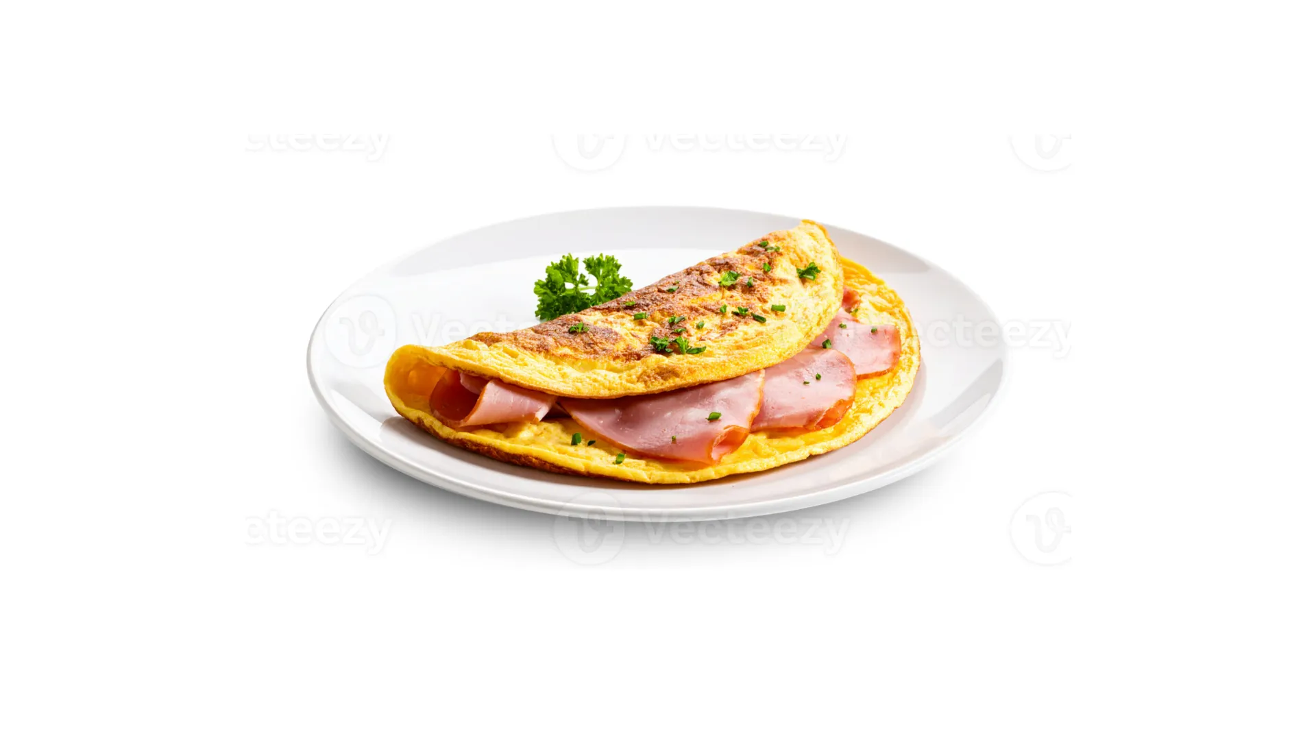 Omelette au fromage et charcuterie