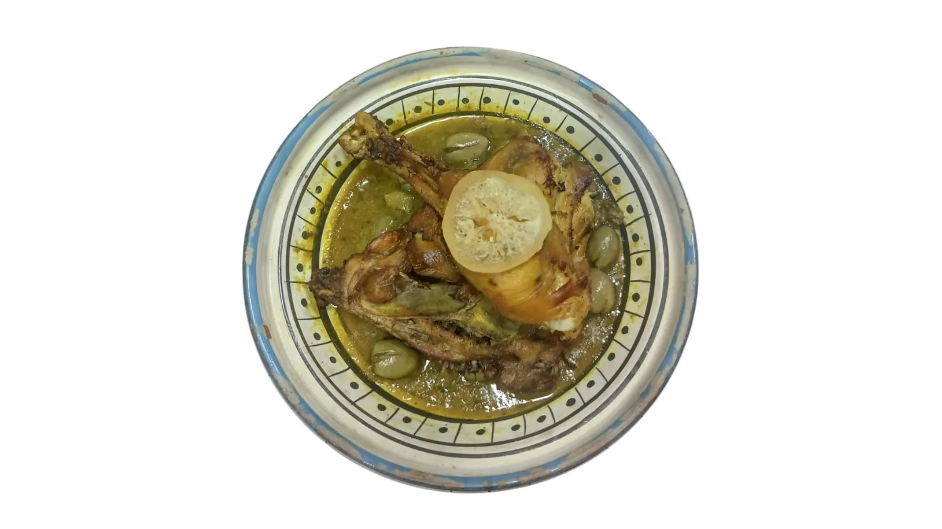 Tagine de pollo con aceitunas de meslalla