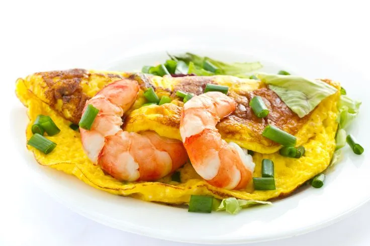 Omelette de crevettes