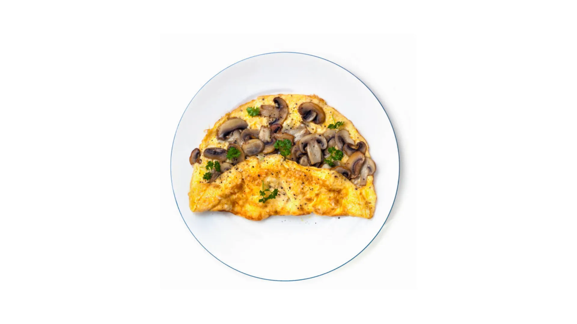 Omelette épinards champignons