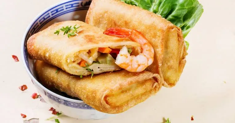 Nems aux crevettes et fromage