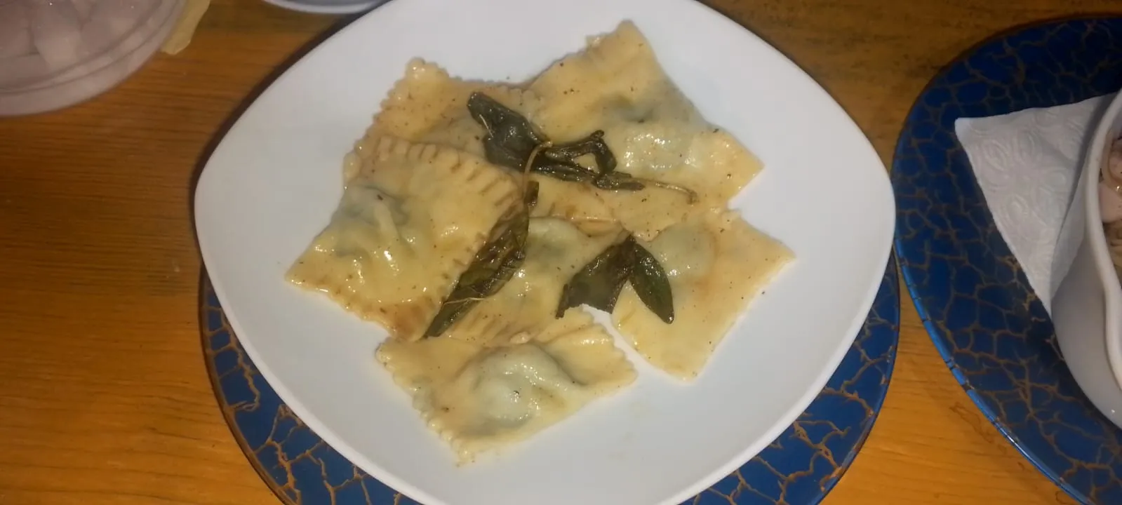 RICOTTA-SPINACH-WALNUT RAVIOLI