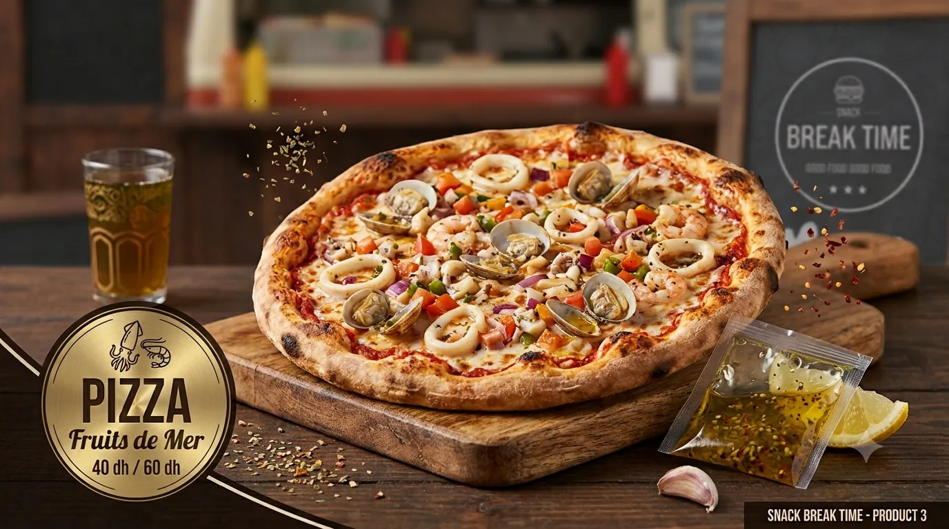 Pizza fruits de mer