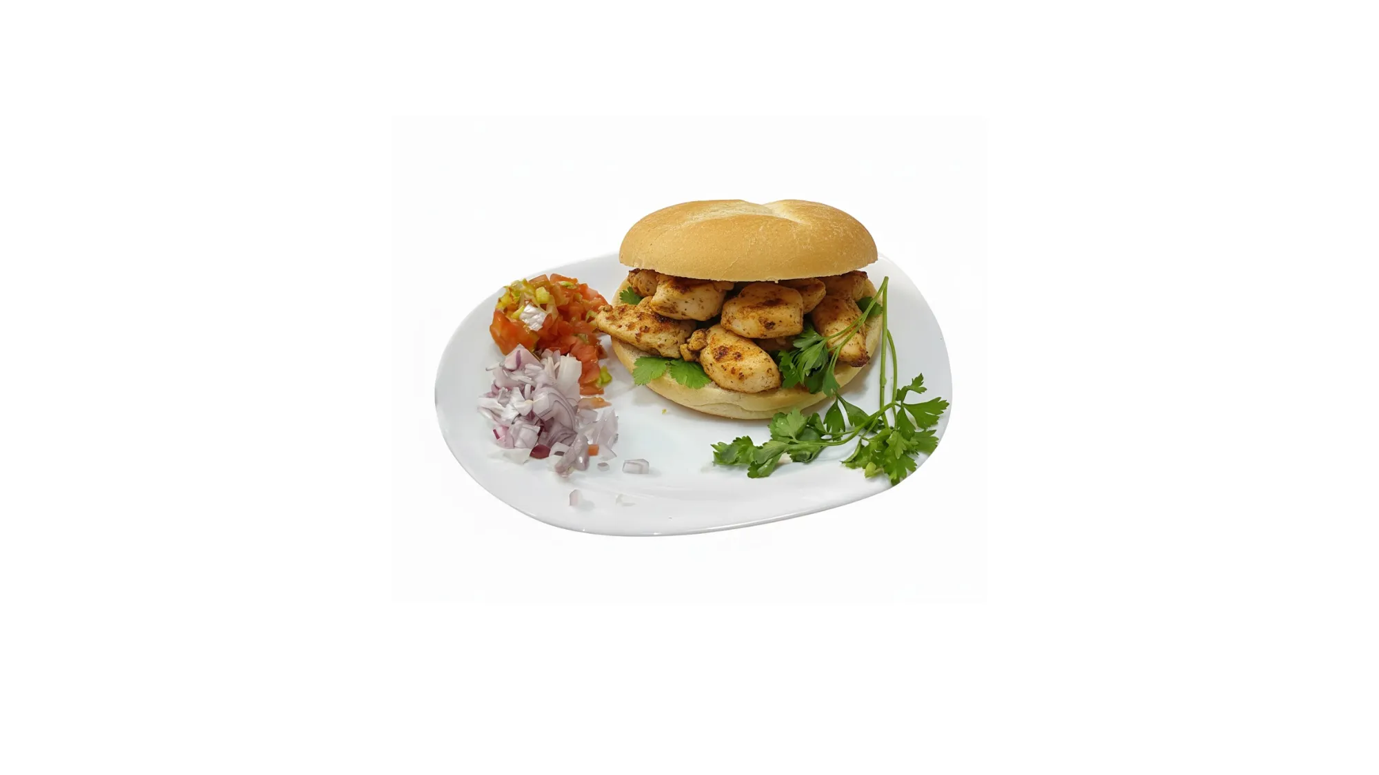 Pain poulet au charbon