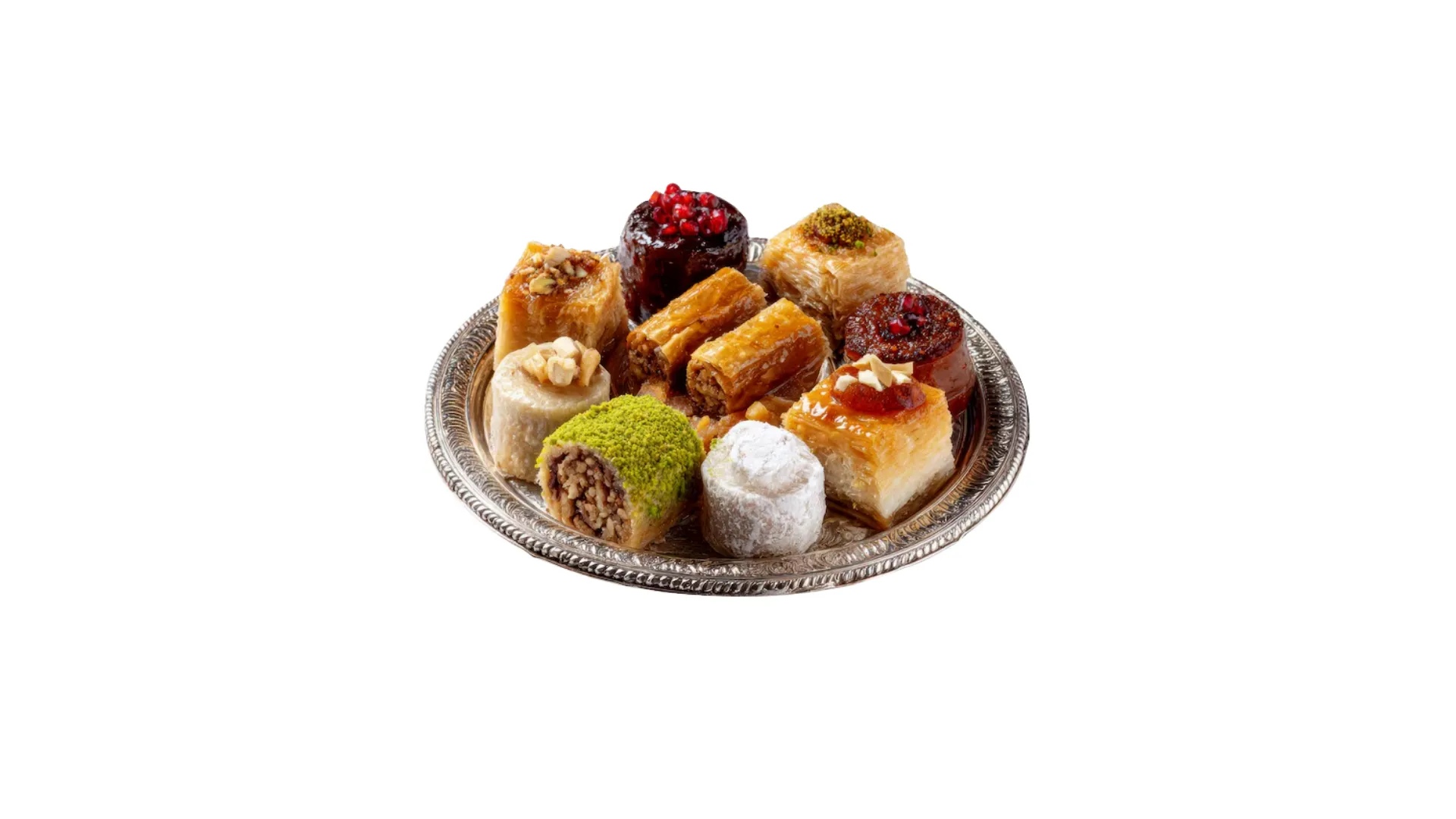 Plato de pasteles marroquíes