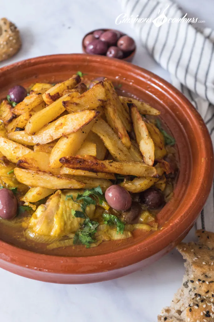 TAGINE POULET CITRON-FRITES