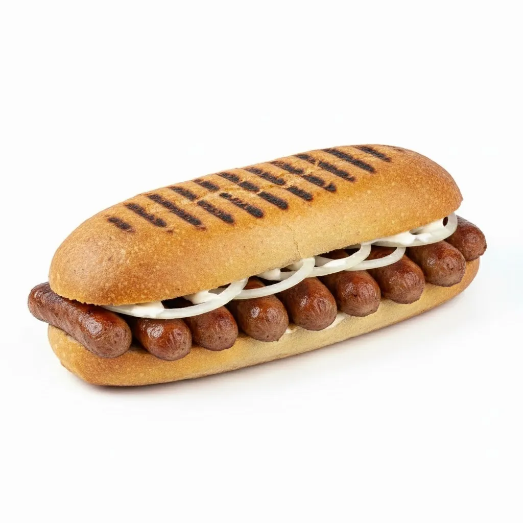 Panini saucisse au charbon